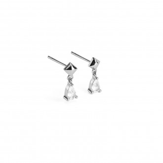 SILVER EARRINGS WITH DROP