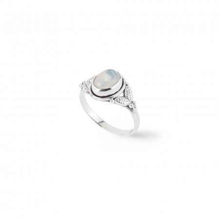 SILVER RING WITH NATURAL STONE