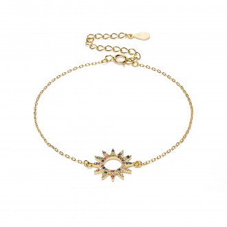 SILVER BRACELET WITH SUN