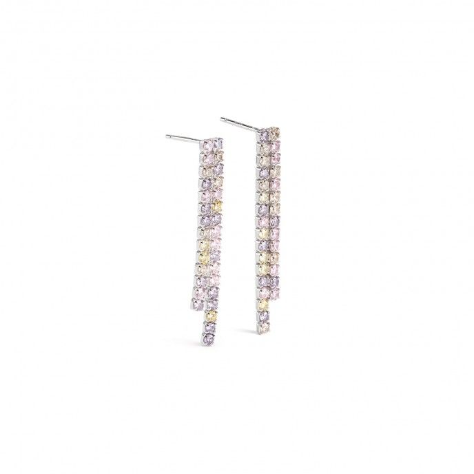 SHINY LONG SILVER EARRINGS