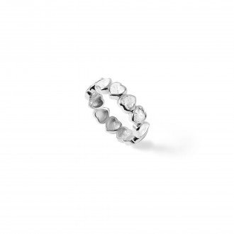 HEARTS SILVER RING