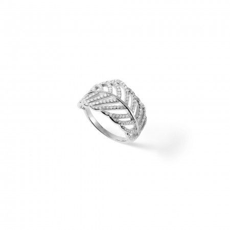 LEAF SILVER RING