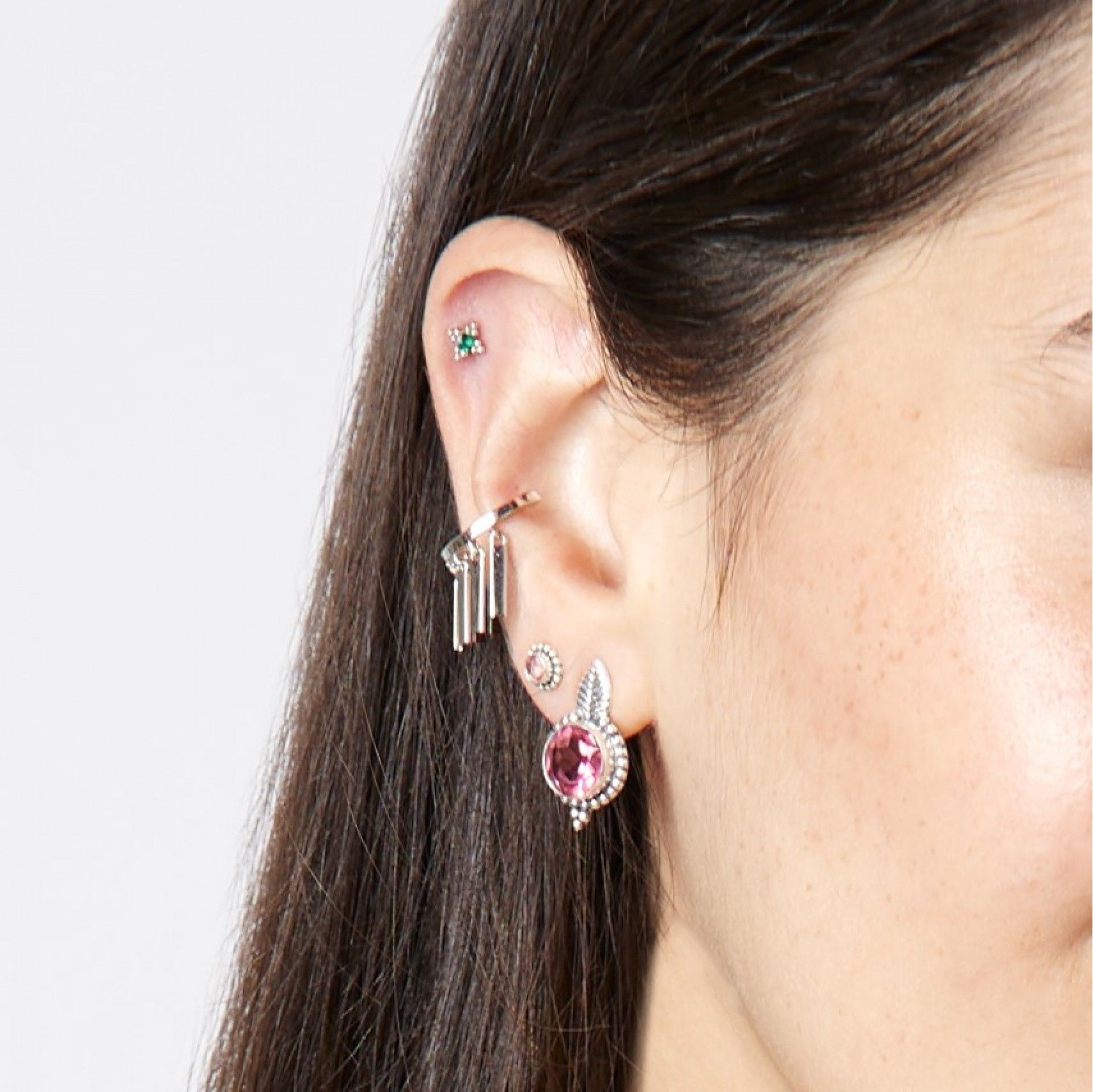 CIRCLE SILVER EARRINGS