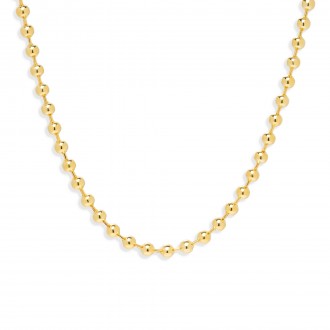 BEADS SILVER NECKLACE - 40CM
