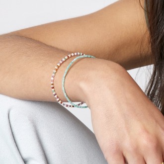SILVER BRACELET WITH NATURAL STONES SILVER BRACELET WITH NATURAL STONES
