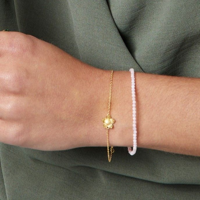 SILVER BRACELET WITH FLOWER