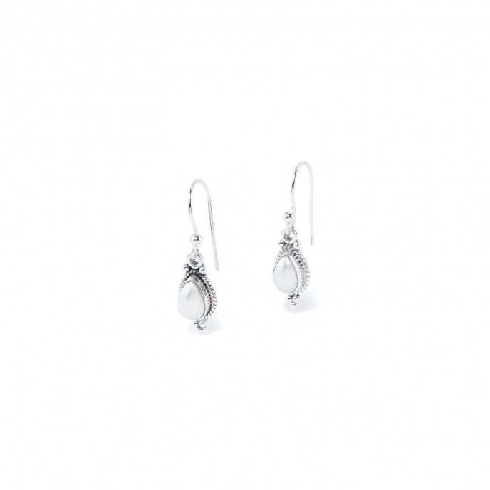 SILVER EARRINGS WITH DROP