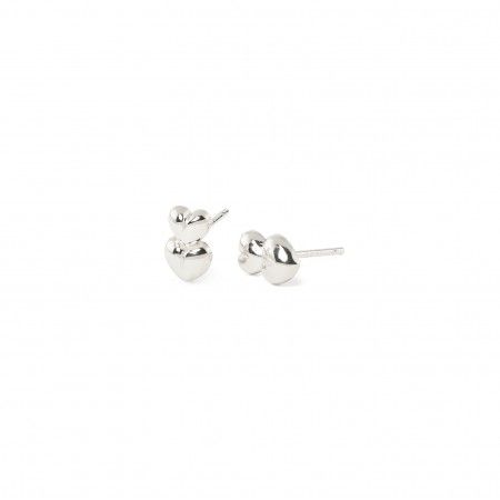 HEARTS SILVER EARRINGS