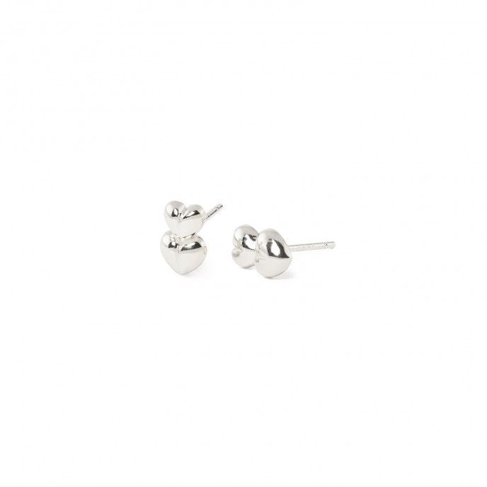 HEARTS SILVER EARRINGS