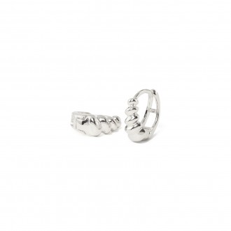TWISTED SILVER HOOPS