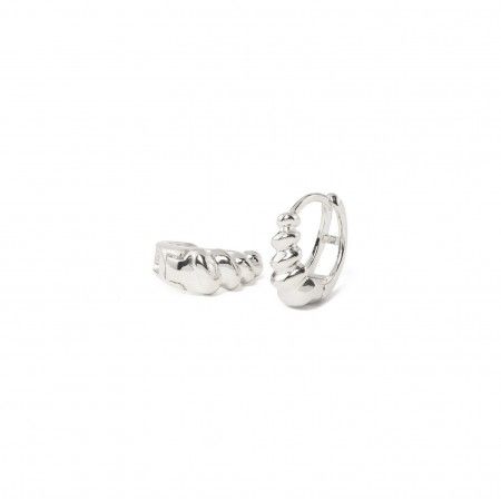 TWISTED SILVER HOOPS