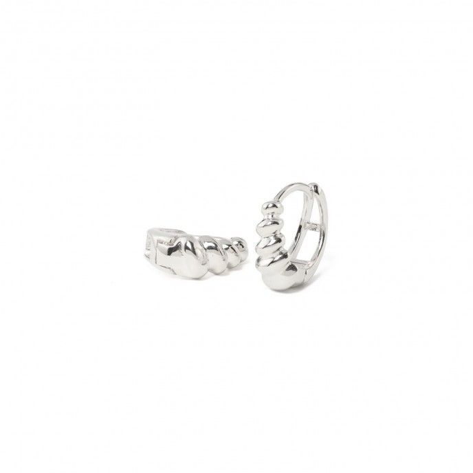 TWISTED SILVER HOOPS