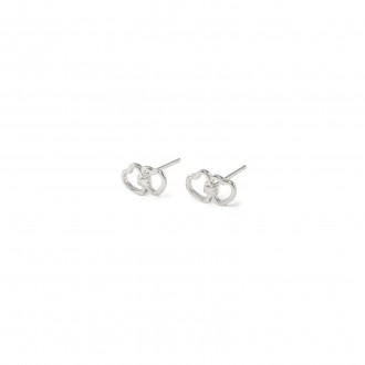 HEARTS SILVER EARRINGS