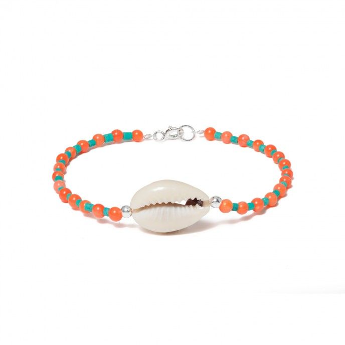 SILVER BRACELET WITH SHELL