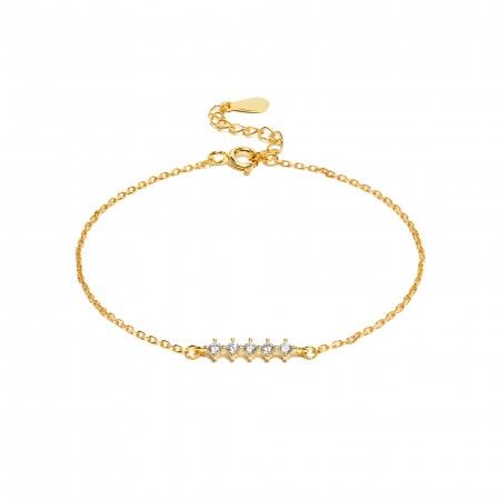 SILVER BRACELET WITH ZIRCONS