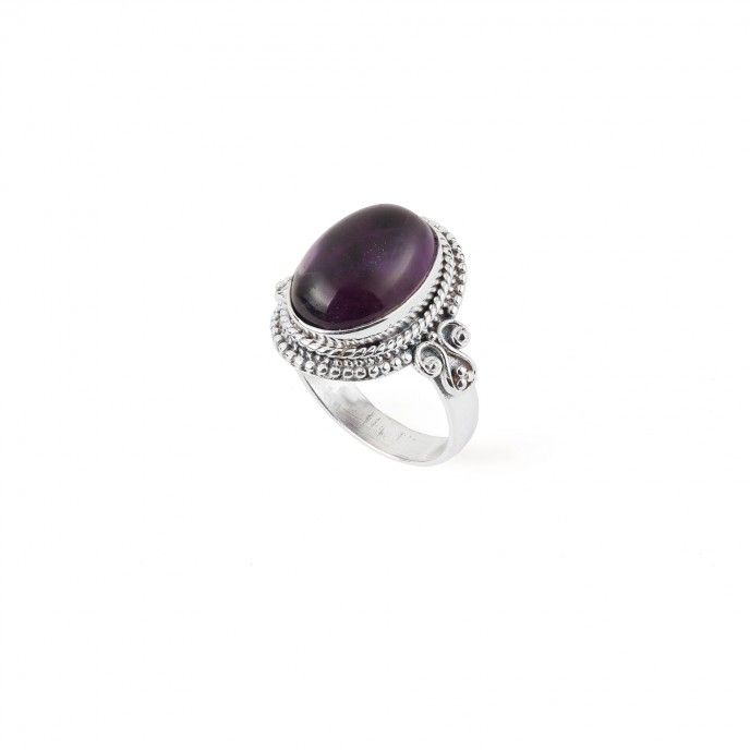 SILVER RING WITH STONE