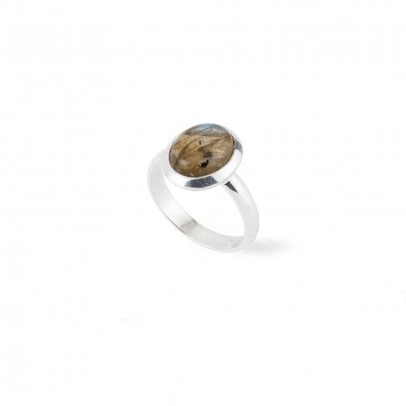 SILVER RING WITH STONE