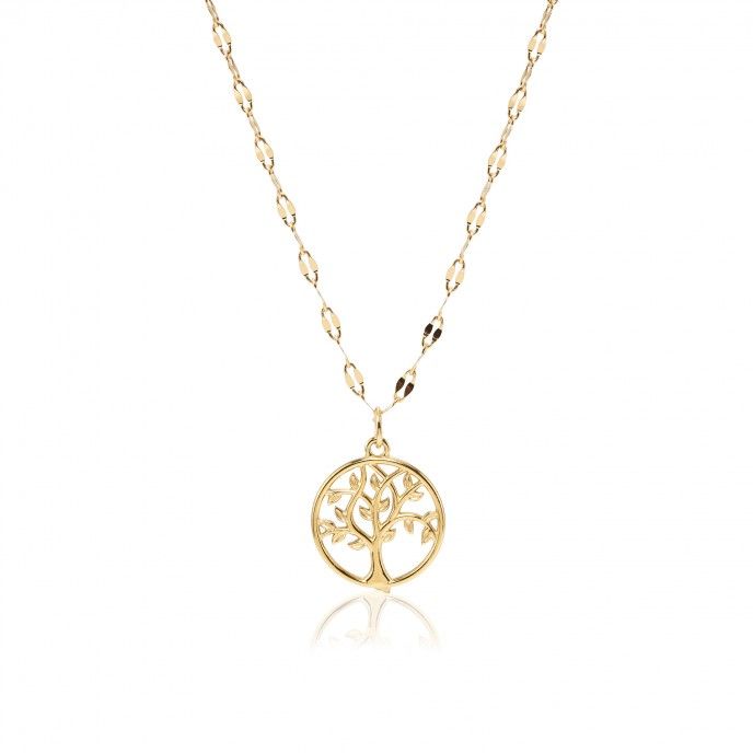 STEEL NECKLACE WITH TREE OF LIFE PENDANT