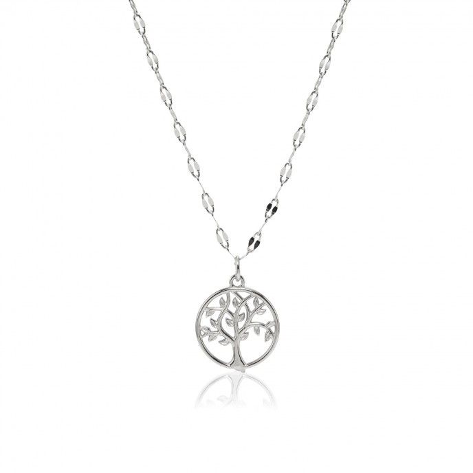 STEEL NECKLACE WITH TREE OF LIFE PENDANT