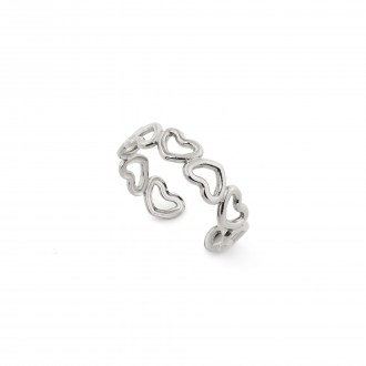 HEARTS STEEL RING