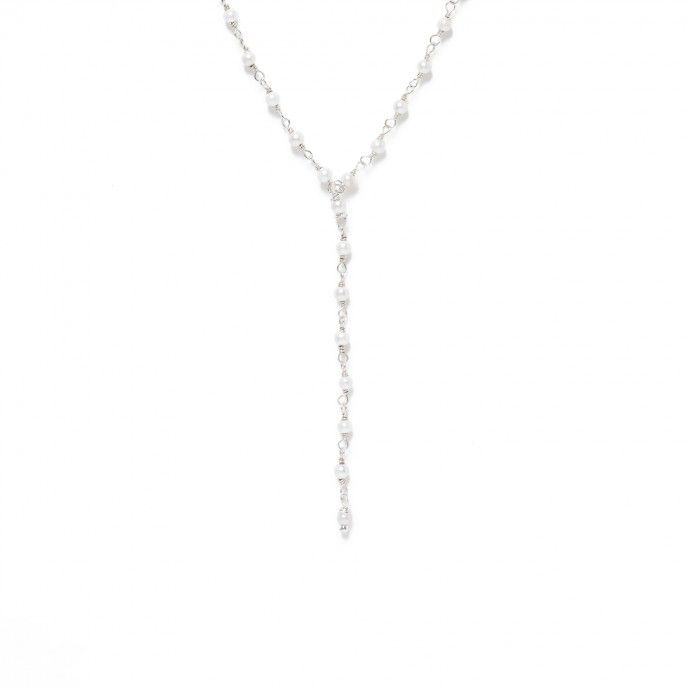 SILVER NECKLACE WITH PEARL