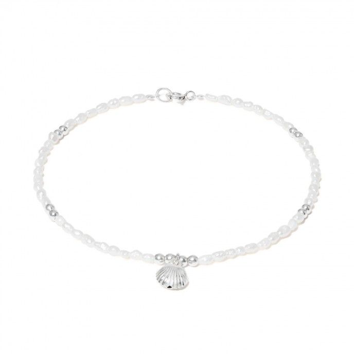 SILVER ANKLET WITH SHELL