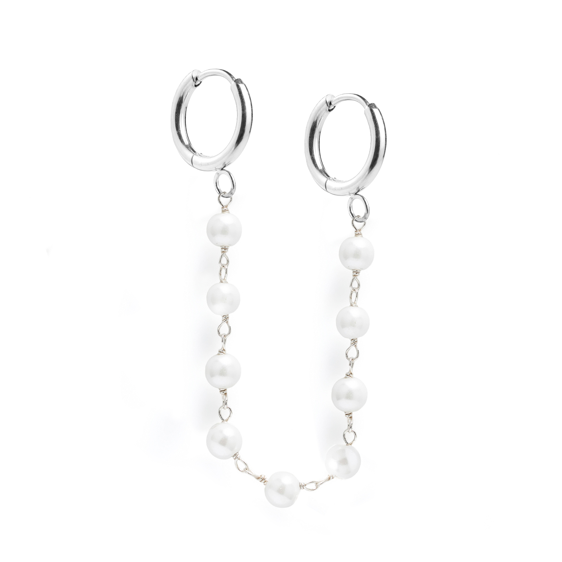 ARGOLA DUPLA PÉROLAS