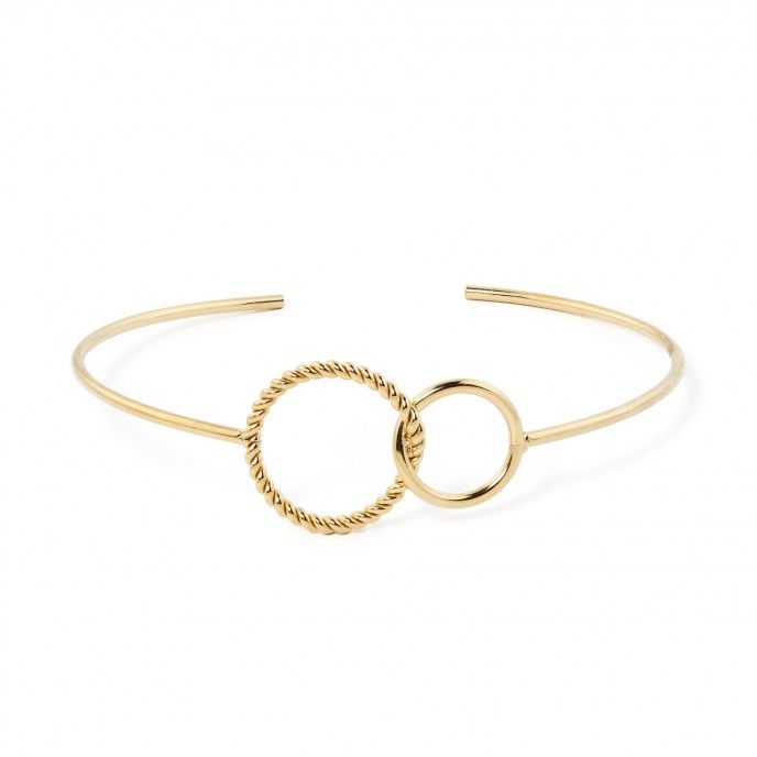CIRCLES SEMI-RIGID STEEL BRACELET