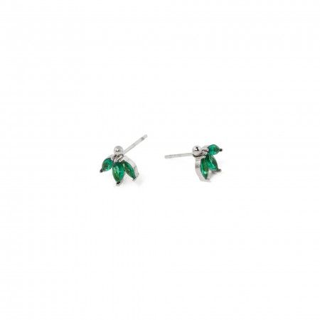 STEEL EARRINGS WITH ZIRCON