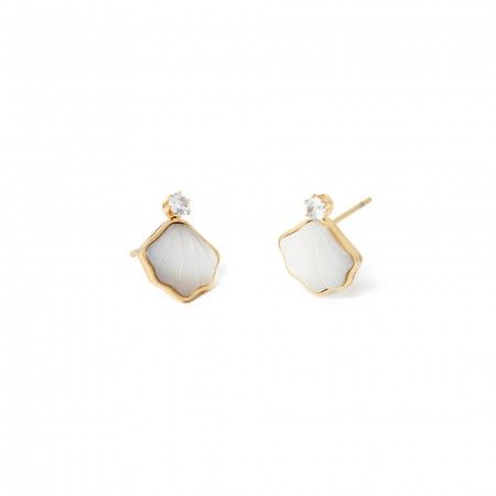 SHELL STEEL EARRINGS