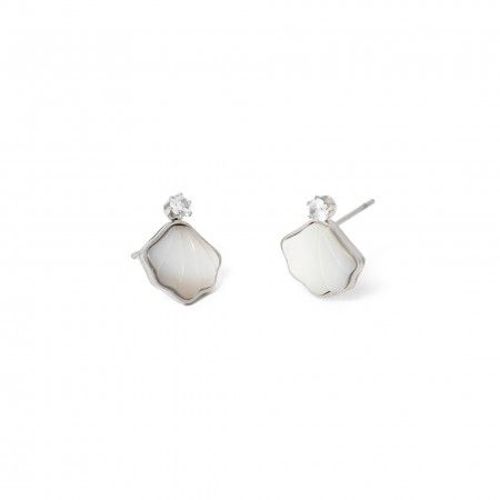 SHELL STEEL EARRINGS
