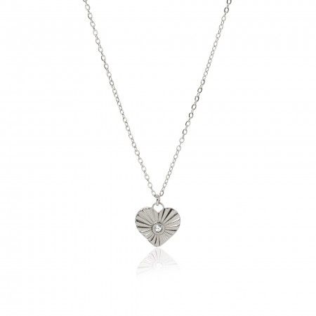 STEEL NECKLACE WITH HEART