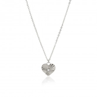 STEEL NECKLACE WITH HEART