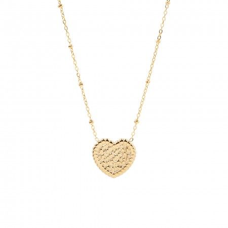 COLLAR DE ACERO CON CORAZN