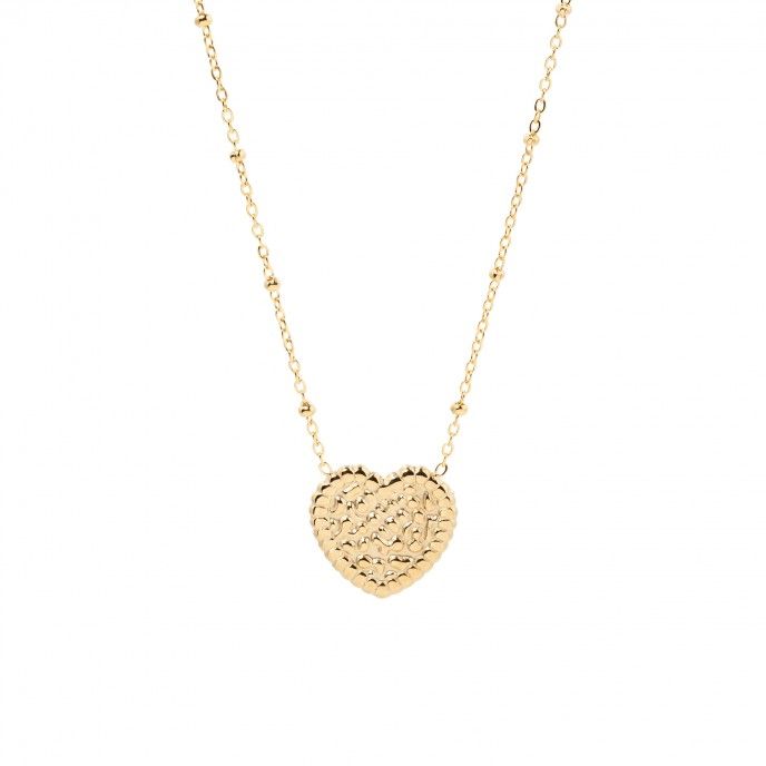 COLLAR DE ACERO CON CORAZN