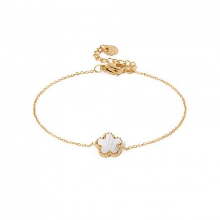 PULSERA DE ACERO CON FLOR