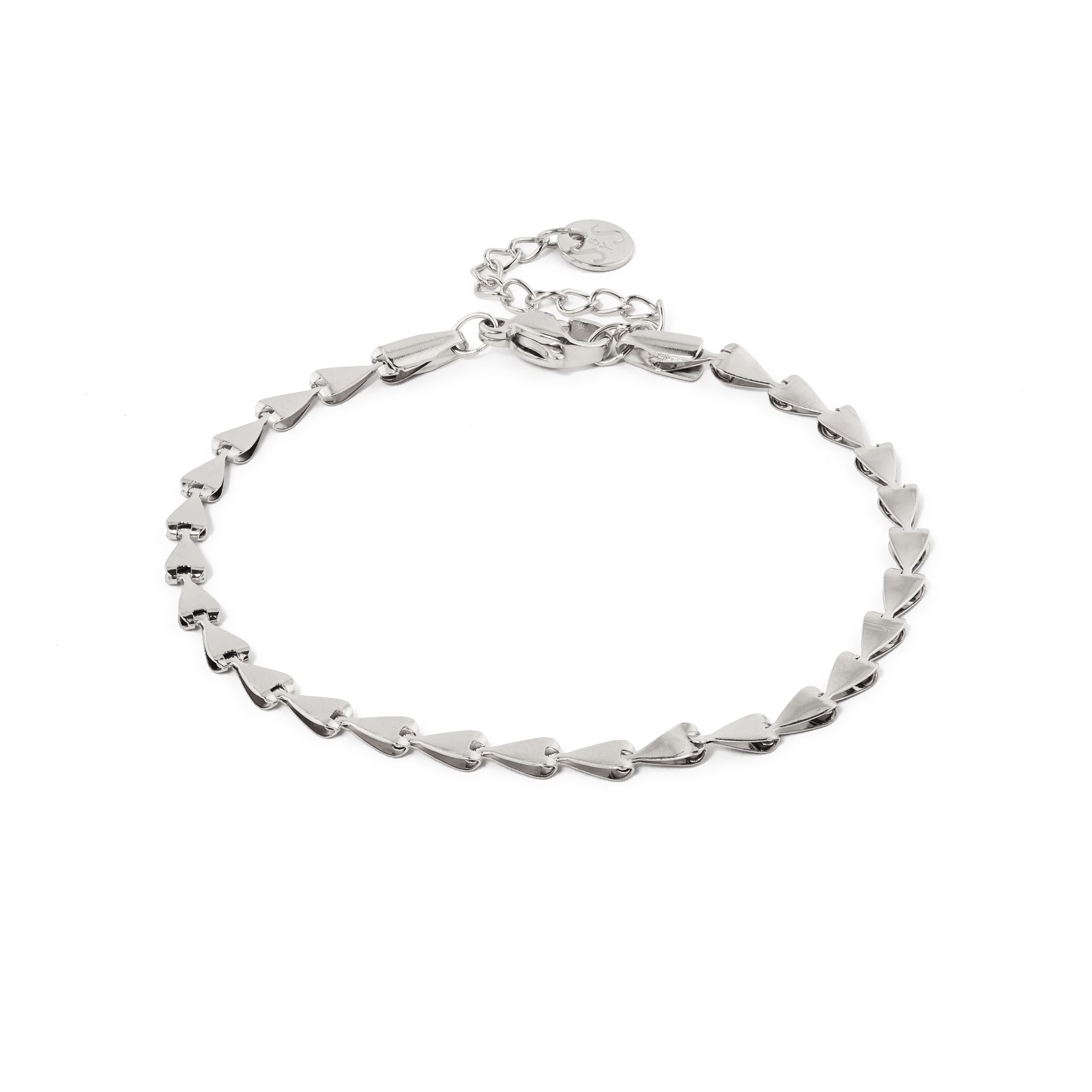 PULSEIRA AÇO TRIÂNGULOS