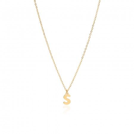 STEEL NECKELACE WITH LETTER