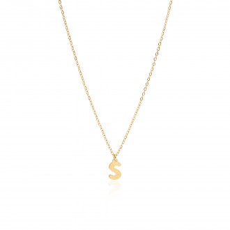 STEEL NECKELACE WITH LETTER