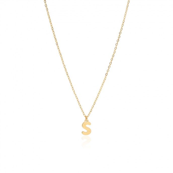 STEEL NECKELACE WITH LETTER