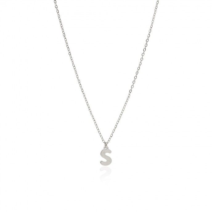 STEEL NECKELACE WITH LETTER