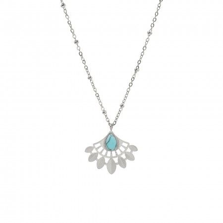 STEEL NECKLACE WITH FAN