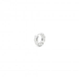 STRIPES SILVER HOOP