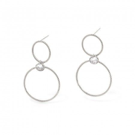 PENDIENTES ACERO CRCULOS