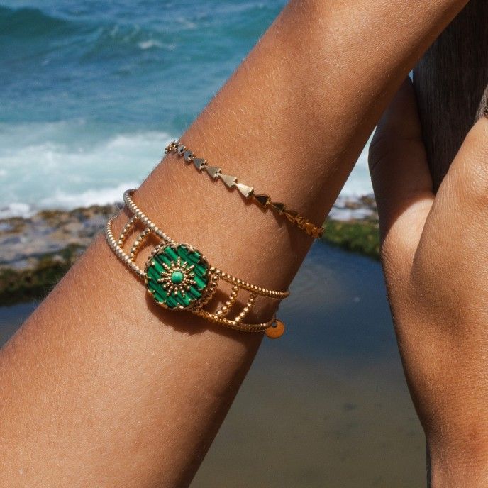 PULSERA DE ACERO RGIDO SOL