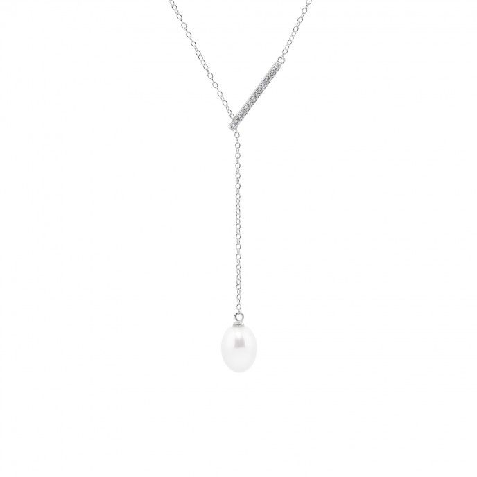 SILVER NECKLACE WITH PEARL