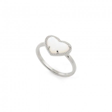 SILVER RING WITH HEART