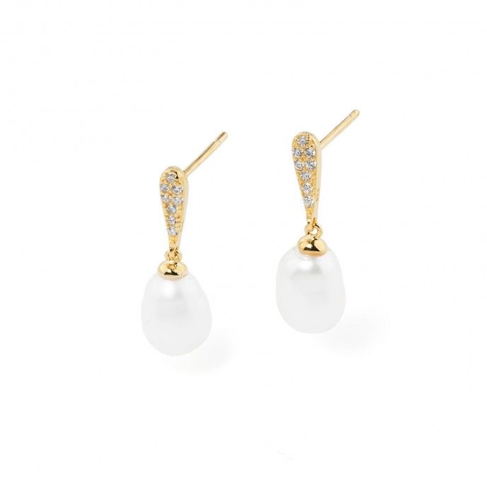 SILVER EARRINGS WITH PEARL