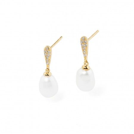 SILVER EARRINGS WITH PEARL