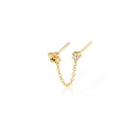 DOUBLE EARRING WITH FLOWER